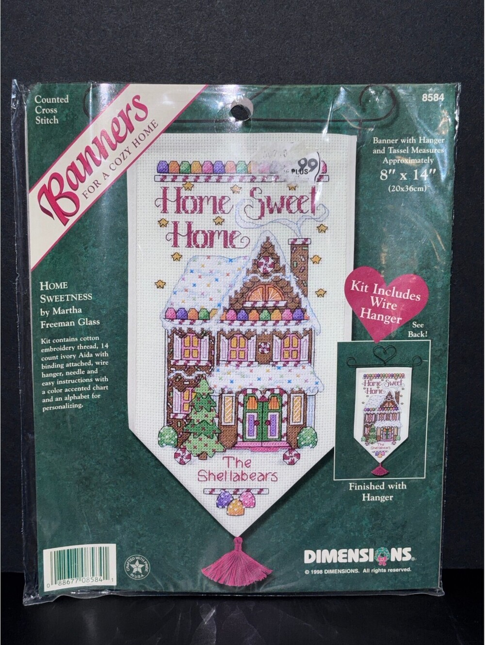 Dimensions Banners Counted Cross Stitch Kit 8584 Home Sweetness Sealed 1998